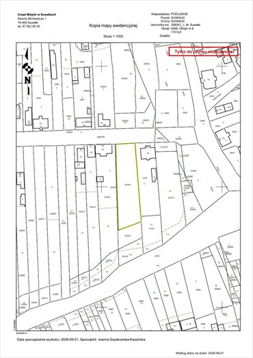 Działka usługowa 1211 m² w Suwałkach - inwestycja działka Suwałki, Wigierska