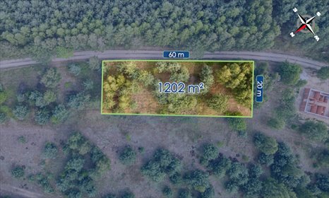 działka na sprzedaż 1202m2 działka Truskolasy, Leśna