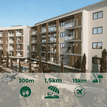 Stylowy 58 m² apartament z basenem i widokiem na ogrody polecam mieszkanie Pafos