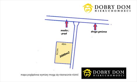 Działka 3000 m² z mediami i warunkami zabudowy działka Dobrzyniewo Duże