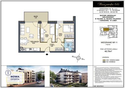 mieszkanie na sprzedaż 49m2 mieszkanie Łomża, Ogrodowa