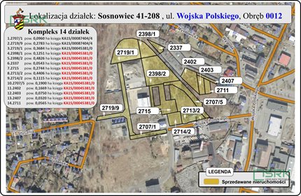 Polecam działkę 23 764 m² z budynkami i infrastrukturą działka Sosnowiec, Niwka, Wojska Polskiego