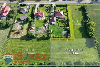Działka 3435 m² z widokiem na pola w Łaziskach - w trakcie uzyskiwania warunków zabudowy działka Łaziska