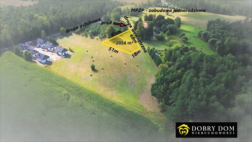 Sprzedam działkę 2054 m² z MPZP w Kościukach działka Kościuki