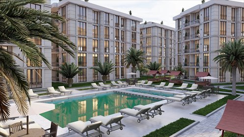 Nowoczesny 4-pokojowy apartament z basenem i mariną mieszkanie Atatürk, Atatürk, Büyükçekmece, Stambuł