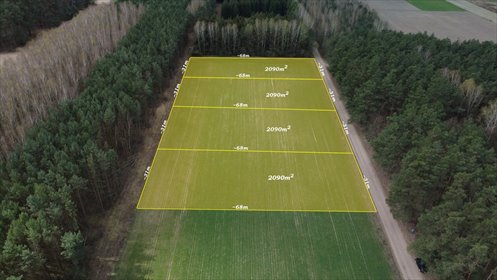 Polecam działki 2090-2093 m² w Idzikowicach, teren rekreacyjny działka Idzikowice