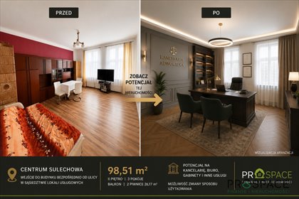 Polecam przestronny lokal 98,51 m² w Sulechowie z panoramicznym wykuszem lokal użytkowy Sulechów