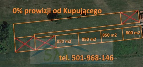 działka na sprzedaż 850m2 działka Stasi Las