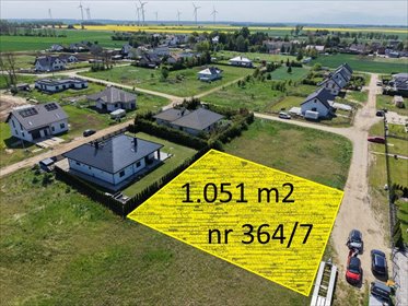 działka na sprzedaż 1051m2 działka Miłoradz, Kończewice