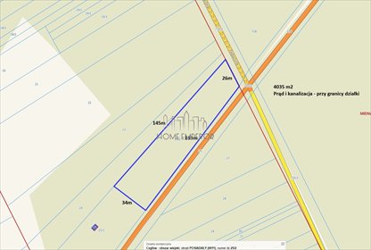Zapraszam do zakupu działki 4035 m² w Posiedłach działka Posiadały, Tartaczna