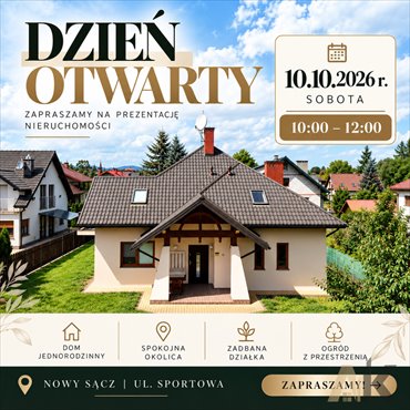 Sprzedam dom 177 m² z ogrodem w Nowym Sączu dom Nowy Sącz, Sportowa