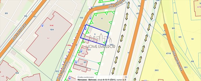 działka na sprzedaż 600m2 działka Warszawa, Bemowo, Chrzanów, Moździerzy