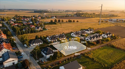 działka na sprzedaż 1428m2 działka Domasław, Promykowa