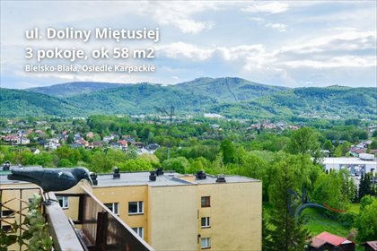 Przestronne 3-pokojowe mieszkanie z balkonem i potencjałem mieszkanie Bielsko-Biała, Osiedle Karpackie