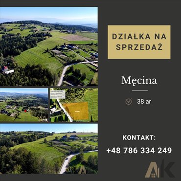 działka na sprzedaż 3789m2 działka Męcina