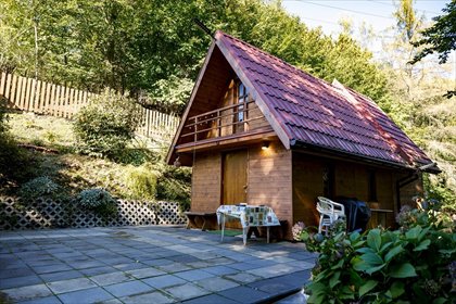 Urokliwy dom letniskowy z kominkiem i unikatową rzeźbą dom Międzybrodzie Bialskie