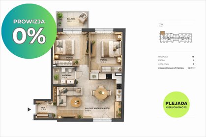 mieszkanie na sprzedaż 56m2 mieszkanie Warszawa, Włochy