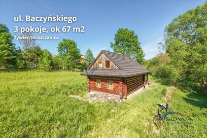 Urokliwy dom z bala 80 m² na dużej działce w Żywcu dom Żywiec, Moszczanica