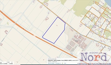 Działka usługowa 12,75 ha z dostępem do drogi i mediów działka Augustów