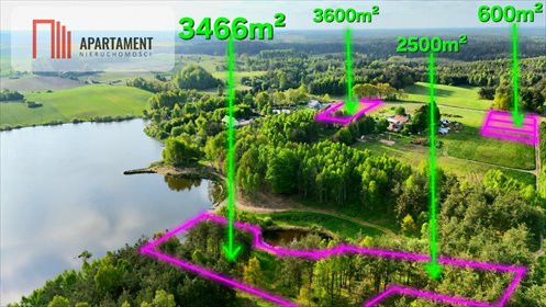 Działka nad jeziorem 3466 m² - zapraszam działka Przęsin
