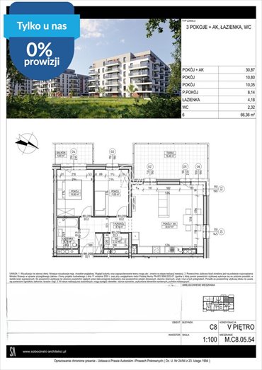 Nowoczesne 3-pokojowe mieszkanie 66 m² w Fordonie zapraszam mieszkanie Bydgoszcz, Fordon, Fordońska
