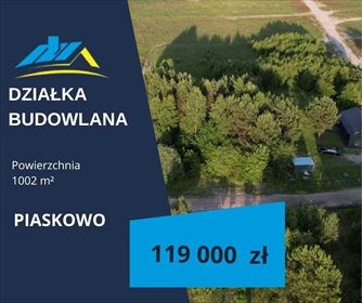 działka na sprzedaż 1002m2 działka Kołdowo, Piaskowo, Diamentowa