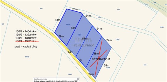 działka na sprzedaż 1320m2 działka Anielino