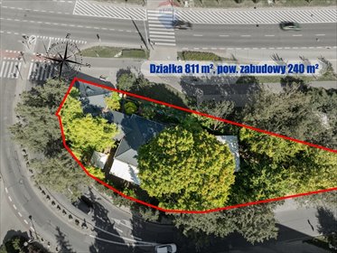 działka na sprzedaż 811m2 działka Warszawa, Mokotów, Górny Mokotów, św. Andrzeja Boboli