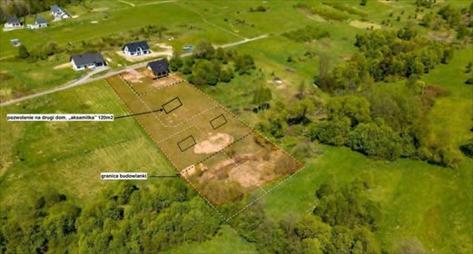 Działka 5190 m² z projektem i pozwoleniem w Kamesznicy działka Kamesznica