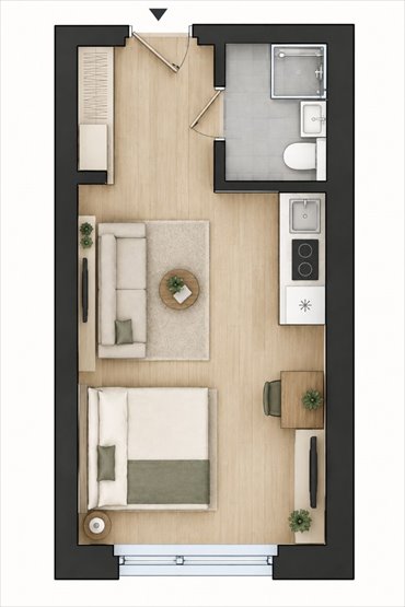 Polecam kawalerkę 18,05 m² w Ursusie z aneksem kuchennym mieszkanie Warszawa, Ursus