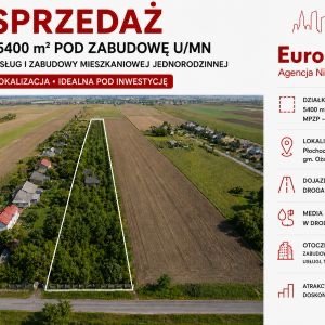Polecam działkę inwestycyjno-budowlaną 5400 m² w Płochocinie działka Płochocin, Stołeczna