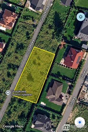 działka na sprzedaż 761m2 działka Wołczkowo, Groszkowa