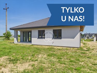 Nowoczesny dom parterowy z tarasem i widokiem na naturę dom Łabiszyn