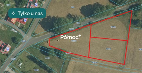 Na sprzedaż działka 1359 m² w Nowej Wsi, idealna pod dom działka Nowa Wieś