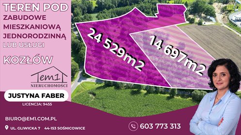 Działka 38 600 m² przy A4 z możliwością zabudowy i usług działka Gliwice