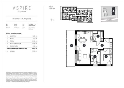 mieszkanie na sprzedaż 60m2 mieszkanie Bydgoszcz, Toruńska