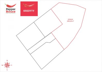 działka na sprzedaż 2892m2 działka Przyjaźń, Spacerowa