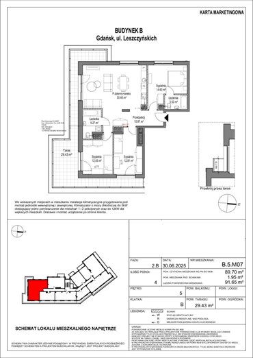 mieszkanie na sprzedaż 90m2 mieszkanie Gdańsk, Zaspa, Leszczyńskich