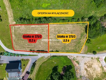 Widokowa działka 13,5 ara z MPZP w Byszycach - polecam działka Byszyce