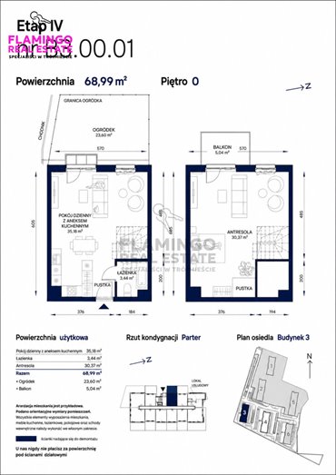 Do sprzedania przestronne 68,99 m² dwupoziomowe mieszkanie w Gdańsku mieszkanie Gdańsk, Orunia Południe