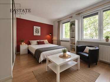 Polecam studio 27 m² w centrum Warszawy z widokiem na skwer mieszkanie Warszawa, Śródmieście, Śliska