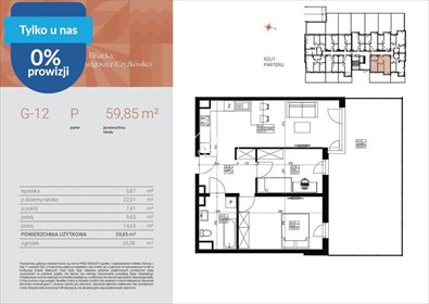 Przestronne 3-pokojowe mieszkanie na sprzedaż w Czyżkówku mieszkanie Bydgoszcz, Czyżkówko, Flisacka