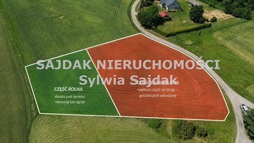 Działka 3855 m² z mediami, las i stawy w Kiczycach działka Kiczyce