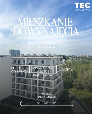 Przestronne 3-pokojowe mieszkanie 52 m² z balkonem polecam mieszkanie Rzeszów, Eugeniusza Kwiatkowskiego