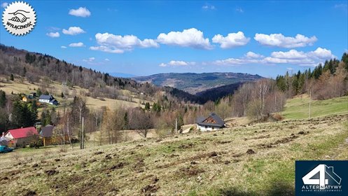 działka na sprzedaż 1200m2 działka Jeleśnia, Głuchaczki