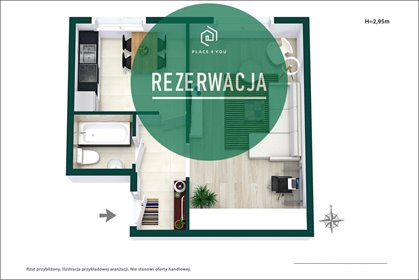 Przytulne 34 m² na Mokotowie z wysokim sufitem i potencjałem mieszkanie Warszawa, Mokotów, Antoniego Józefa Madalińskiego