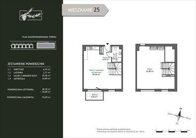 Polecam dwupoziomowe 75m2 z balkonem w nowoczesnym osiedlu mieszkanie Reda