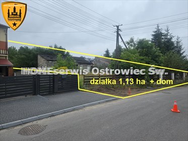 Działka 11 300 m² z budynkiem do remontu w Boksyce działka Kunów, Boksycka