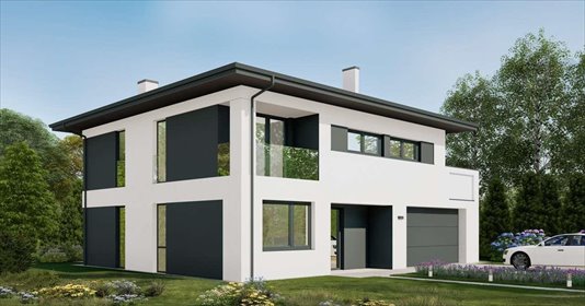 Nowoczesny dom 222 m2 z tarasami i garażem. dom Konstancin-Jeziorna