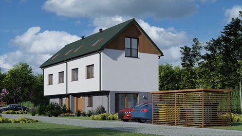 Luksusowe bliźniaki 86,79 m2 z poddaszem do aranżacji dom Warszawa, Rembertów, Budnicza